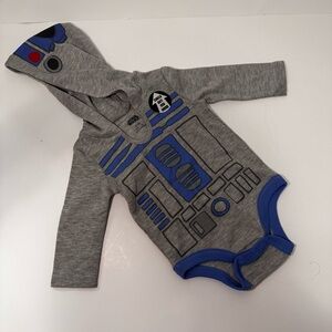 Star Wars R2-D2 Gray and Blue Kids One Piece